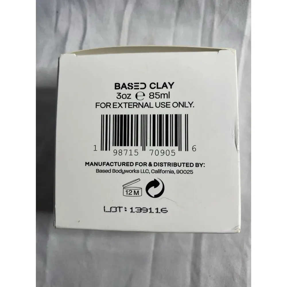 BASED Hair Clay Santal Strong Hold Matte Finish Styling Clay 3 oz 85g New